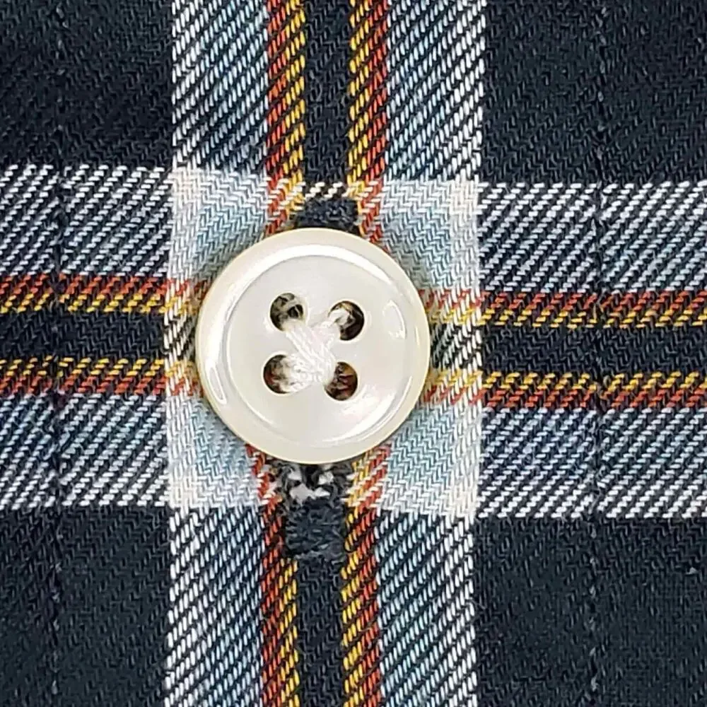Polo Ralph Lauren Oxford Shirt Mens Size XL Black Multicolor Plaid Button Down
